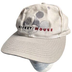 Vintage Mickey Mouse Hat Mickey Unlimited Adjustable Snap Back White Gray